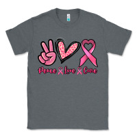 Charcoal Heather Peace love cure Classic Tee - NancyCooperArtShop
