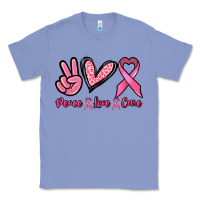 Colony Blue Peace love cure Classic Tee - NancyCooperArtShop