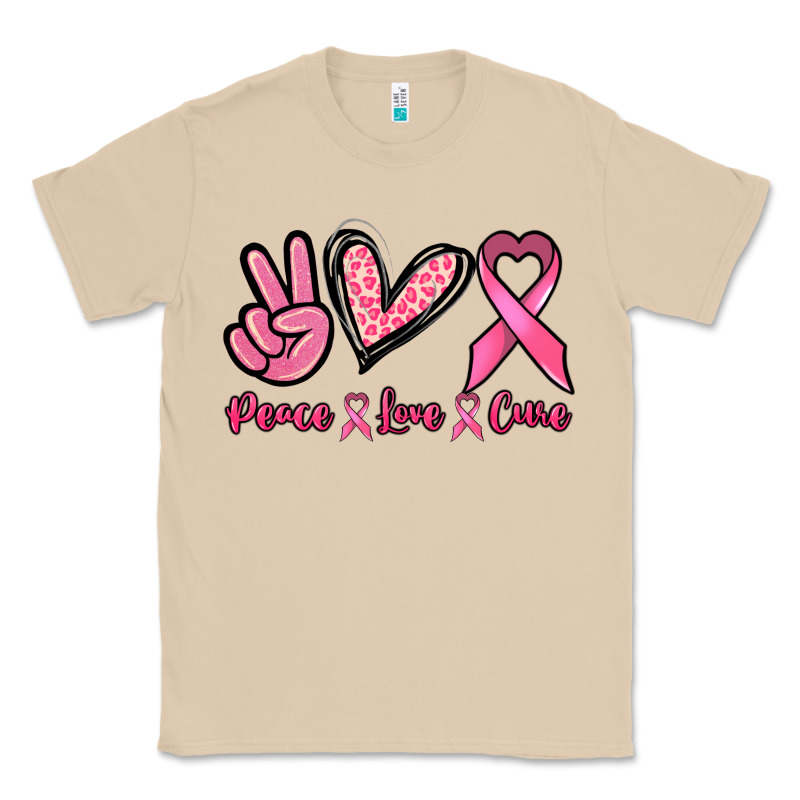 Peace Love Cure Classic Tee by NancyCooperArtShop | Teevron