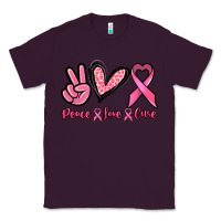 Plum Peace love cure Classic Tee - NancyCooperArtShop
