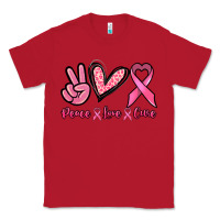 Red Peace love cure Classic Tee - NancyCooperArtShop
