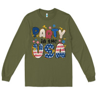 Army Green party in the usa Long Sleeve Tee - MaliasSmallBusiness