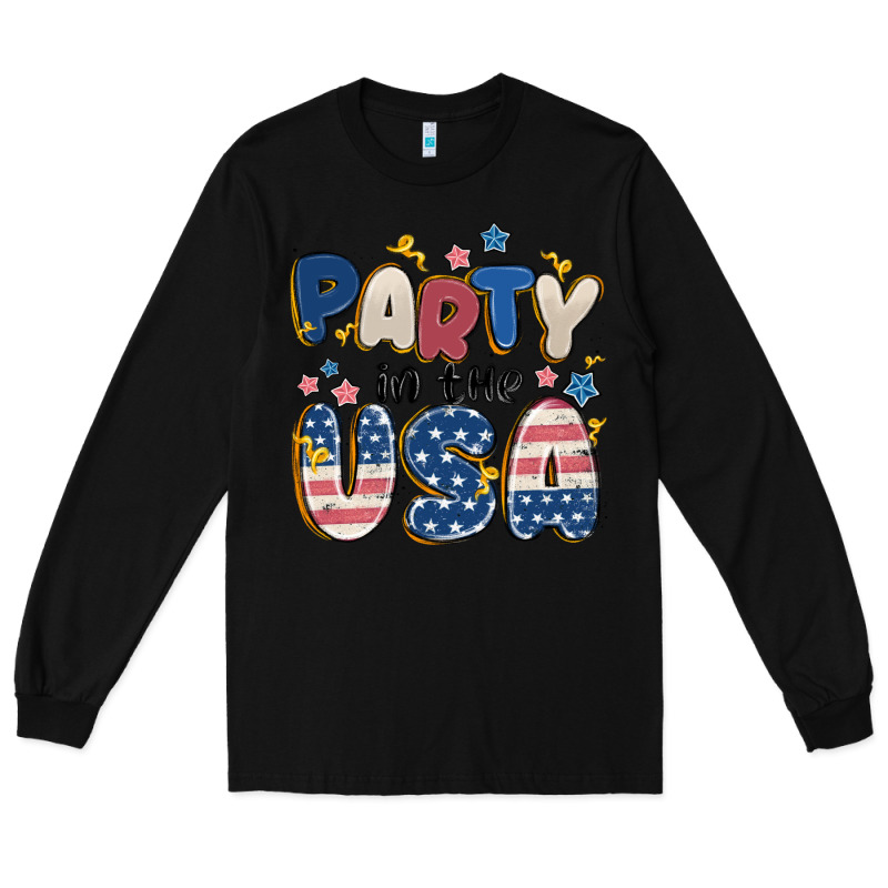 Party In The Usa Long Sleeve Tee by MaliasSmallBusiness | Teevron