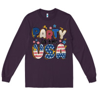 Plum party in the usa Long Sleeve Tee - MaliasSmallBusiness