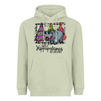 Matcha I Want Hippopotamus For Christmas Heavyweight Hoodie - Bettercallsaul