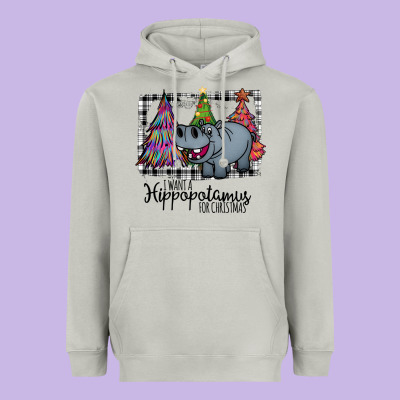 I Want Hippopotamus For Christmas Heavyweight Hoodie Designed By Bettercallsaul