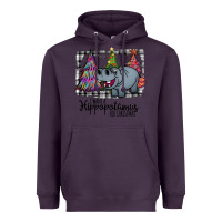 Plum I Want Hippopotamus For Christmas Heavyweight Hoodie - Bettercallsaul