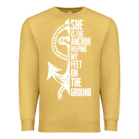 Antique Gold she is the anchor keeping my feet on the ground Premium Sweatshirt - Bettercallsaul
