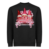 Black loads of love with flowers Heavyweight Sweatshirt - NancyCooperArtShop