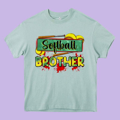 Softball Brother Heavy Core Tee Designed By Zillion Design Studio