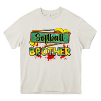 Cream softball brother Heavy Core Tee - Zillion Design Studio