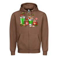 Chestnut Elf coffee cups Zipper Hoodie - NancyCooperArtShop