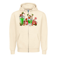 Sandshell Elf coffee cups Zipper Hoodie - NancyCooperArtShop
