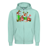 Seafoam Elf coffee cups Zipper Hoodie - NancyCooperArtShop