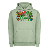 Pigment Oil Green Mama claus christmas lights and gifts mother's day Urban Hoodie - HowdyJamesFarm