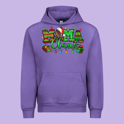 Mama Claus Christmas Lights And Gifts Mother's Day Urban Hoodie Designed By Howdyjamesfarm