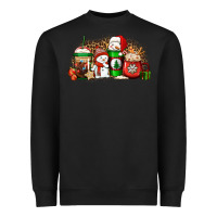 Black Christmas snow coffee cups Heavyweight Sweatshirt - Jasminsmagicworld
