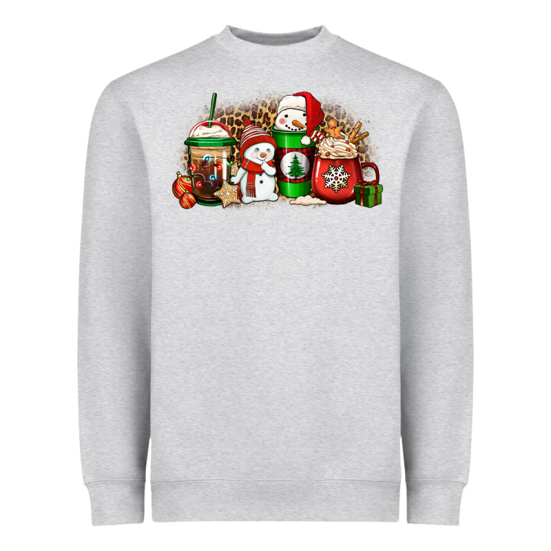 Christmas Snow Coffee Cups Heavyweight Sweatshirt by Jasminsmagicworld | Teevron