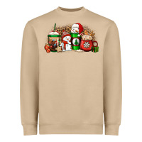 Mushroom Christmas snow coffee cups Heavyweight Sweatshirt - Jasminsmagicworld