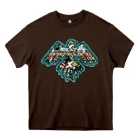 Chocolate Brown western thunderbird Heavy Core Tee - RanaPortraitStore