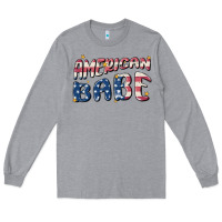 Heather Grey American babe Long Sleeve Tee - MaliasSmallBusiness
