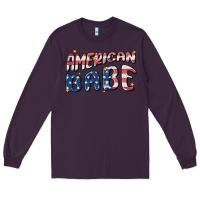 Plum American babe Long Sleeve Tee - MaliasSmallBusiness