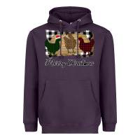 Plum Merry Christmas Chickens Heavyweight Hoodie - Bettercallsaul