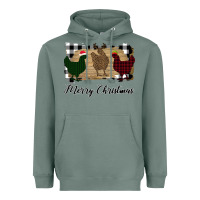 Sage Merry Christmas Chickens Heavyweight Hoodie - Bettercallsaul
