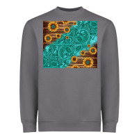 Storm Tooled Leather And Sunflowers Heavyweight Sweatshirt - Jasminsmagicworld