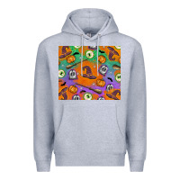 Heather Grey Halloween Premium Hoodie - texasbilliewilder