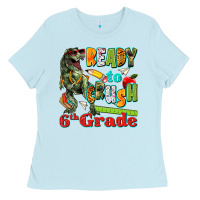 Baby Blue ready to crush sixth grade Ladies Tee - texasbilliewilder