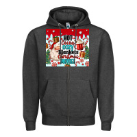 Charcoal Heather hot cocoa cozy blankets christmas movies tumbler Zipper Hoodie - MaliasSmallBusiness