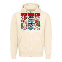 Sandshell hot cocoa cozy blankets christmas movies tumbler Zipper Hoodie - MaliasSmallBusiness