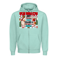 Seafoam hot cocoa cozy blankets christmas movies tumbler Zipper Hoodie - MaliasSmallBusiness