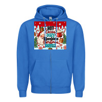 Hot Cocoa Cozy Blankets Christmas Movies Tumbler Zipper Hoodie | Teevron