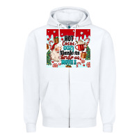 White hot cocoa cozy blankets christmas movies tumbler Zipper Hoodie - MaliasSmallBusiness