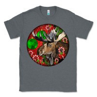 Charcoal Heather moose buck deer christmas Classic Tee - LillyAllenDesigns