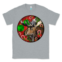 Heather Grey moose buck deer christmas Classic Tee - LillyAllenDesigns