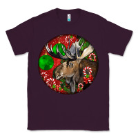 Plum moose buck deer christmas Classic Tee - LillyAllenDesigns