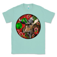 Seafoam moose buck deer christmas Classic Tee - LillyAllenDesigns