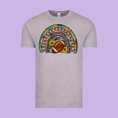 Football Rainbow Vintage Tee Designed By Artiststas