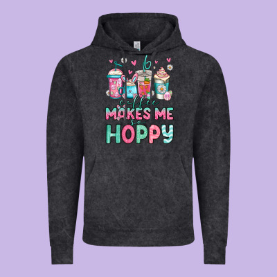 Easter Coffee Makes Me So Hoppy Vintage Hoodie Designed By Jasminsmagicworld