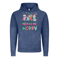 Vintage Denim easter coffee makes me so hoppy Vintage Hoodie - Jasminsmagicworld