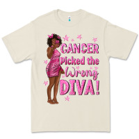 Bone Cancer Picked The Wrong Diva with Black Woman Premium Tee - texasbilliewilder