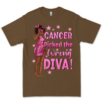 Cacao Cancer Picked The Wrong Diva with Black Woman Premium Tee - texasbilliewilder