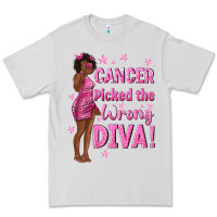Dove Grey Cancer Picked The Wrong Diva with Black Woman Premium Tee - texasbilliewilder