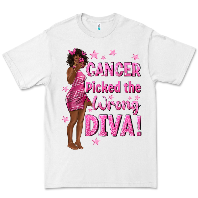 Cancer Picked The Wrong Diva With Black Woman Premium Tee by texasbilliewilder | Teevron