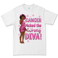 White Cancer Picked The Wrong Diva with Black Woman Premium Tee - texasbilliewilder