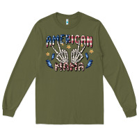 Army Green american mama Long Sleeve Tee - MaliasSmallBusiness