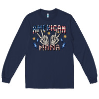 Navy american mama Long Sleeve Tee - MaliasSmallBusiness